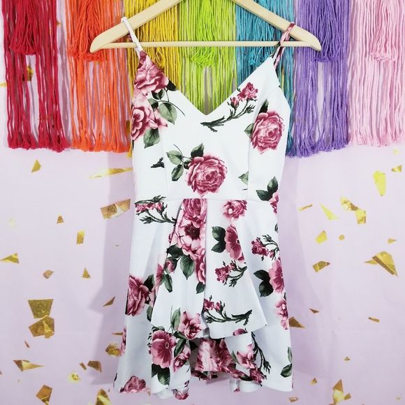 Purple Snow Pants - Purple Snow Rose Floral Print Romper